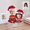 Cute Grandma Granddaughter Grandson Crossed Leg Custom Face Photo Personalized Acrylic Shaking Stand