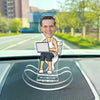 Man Doing His Business Funny Gift For Him, Gift For Colleagues Personalized Acrylic Shaking Stand