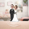 Couple Wedding Keepsake Photo Inserted Wedding Gift Personalized Acrylic Shaking Stand