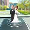 Couple Wedding Keepsake Photo Inserted Wedding Gift Personalized Acrylic Shaking Stand