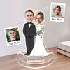 Couple Wedding Keepsake Photo Inserted Wedding Gift Personalized Acrylic Shaking Stand