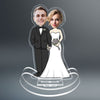 Couple Wedding Keepsake Photo Inserted Wedding Gift Personalized Acrylic Shaking Stand