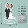 Couple Wedding Keepsake Photo Inserted Wedding Gift Personalized Acrylic Shaking Stand