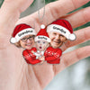 Doll Grandma Grandpa Hugging Kid Custom Face Photo Christmas Gift For Granddaughter Grandson Personalized Acrylic Ornament