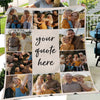 Customizable Photo Collage Custom Blanket With Text Gift For Family Friends Gift For Him For Her Personalized Fleece Blanket