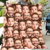 Custom Face Photo Funny Gift Personalized Fleece Blanket