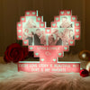 Couple Photo Collage Heart Personalized Custom Shape Photo Light Box