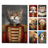 Pet Royal Portrait Custom Dog Cat Portrait Personalized Canvas Print