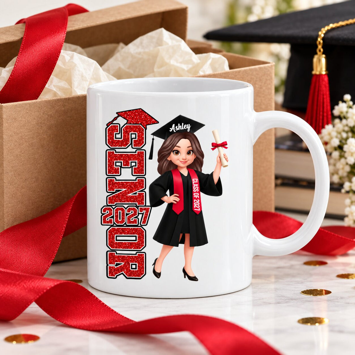 Trending Senior 2026 2027 - Personalized Mug - Christmas Gift For Seniors, Daughter, Son, Granddaughters, Grandsons