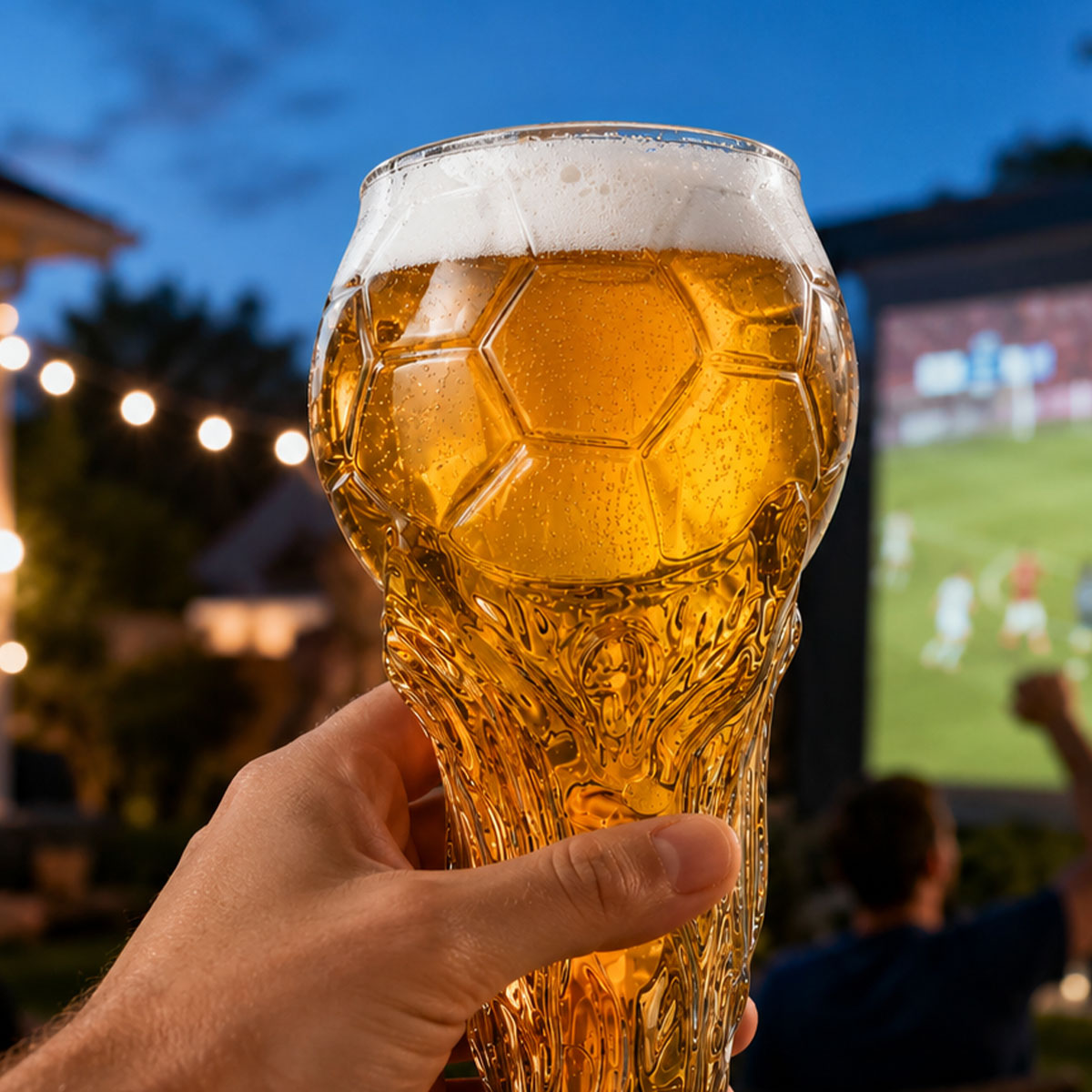 World Cup 2026 Football Trophy Beer Glass, Match Day Beer Glass, Birthday Gift for Him, Gift for Dad