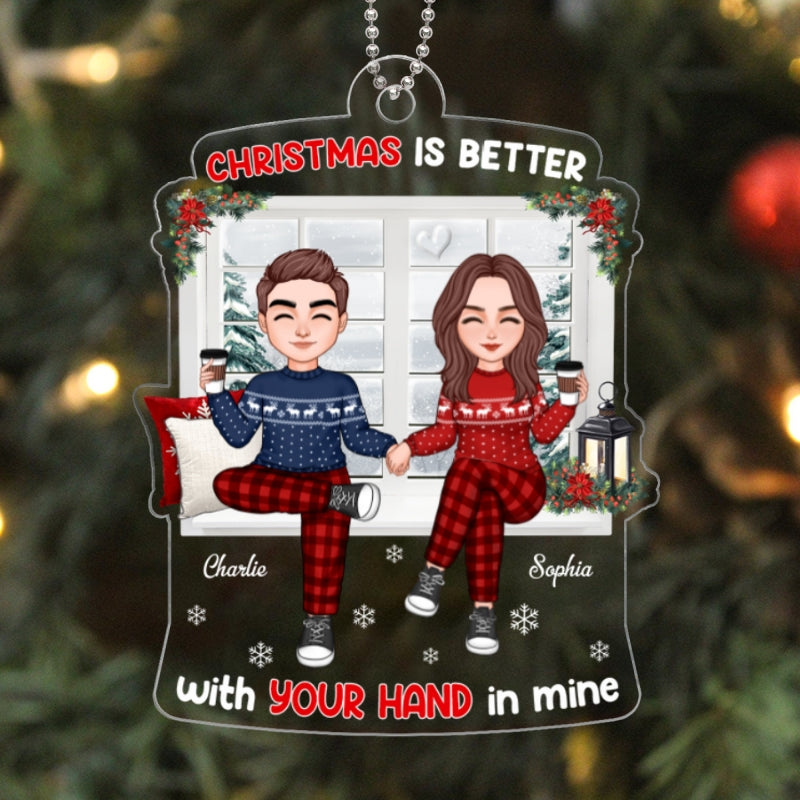 Couple Sitting By The Window Personalized Acrylic Ornament