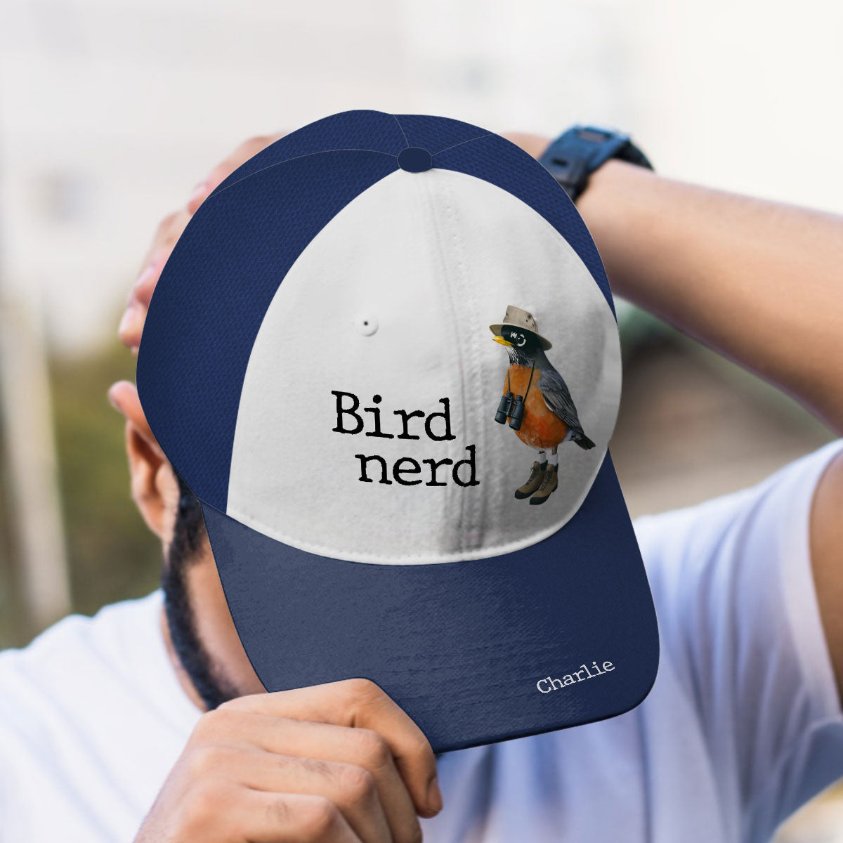 Bird Nerd Funny Bird Watcher Twitcher Gift for Bird Lover Personalized Classic Cap