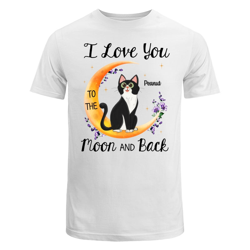 Floral Sitting Cat Cartoon And Moon Personalized Shirt