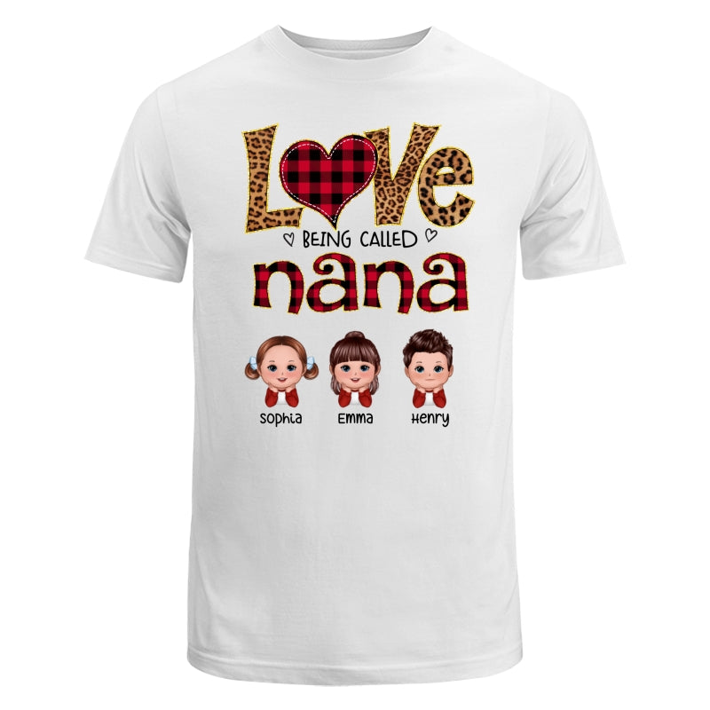 Love Being Called Grandma Grandkids Chin On Hands Personalized Shirt