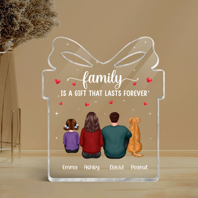 Family A Gift That Lasts Forever Personalized Gift Shaped Acrylic Plaque