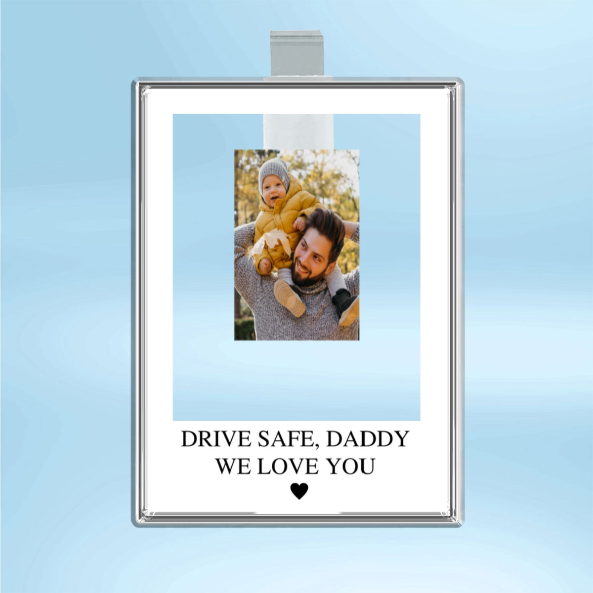 Dad Gifts Custom Photo Car Visor Clip Personalized Father's Day Gift for Him, Unique Gift for Dad from Son, Daughter, Wife, Sentimental Keepsake