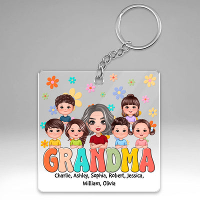 Groovy Grandma Personalized Acrylic Keychain