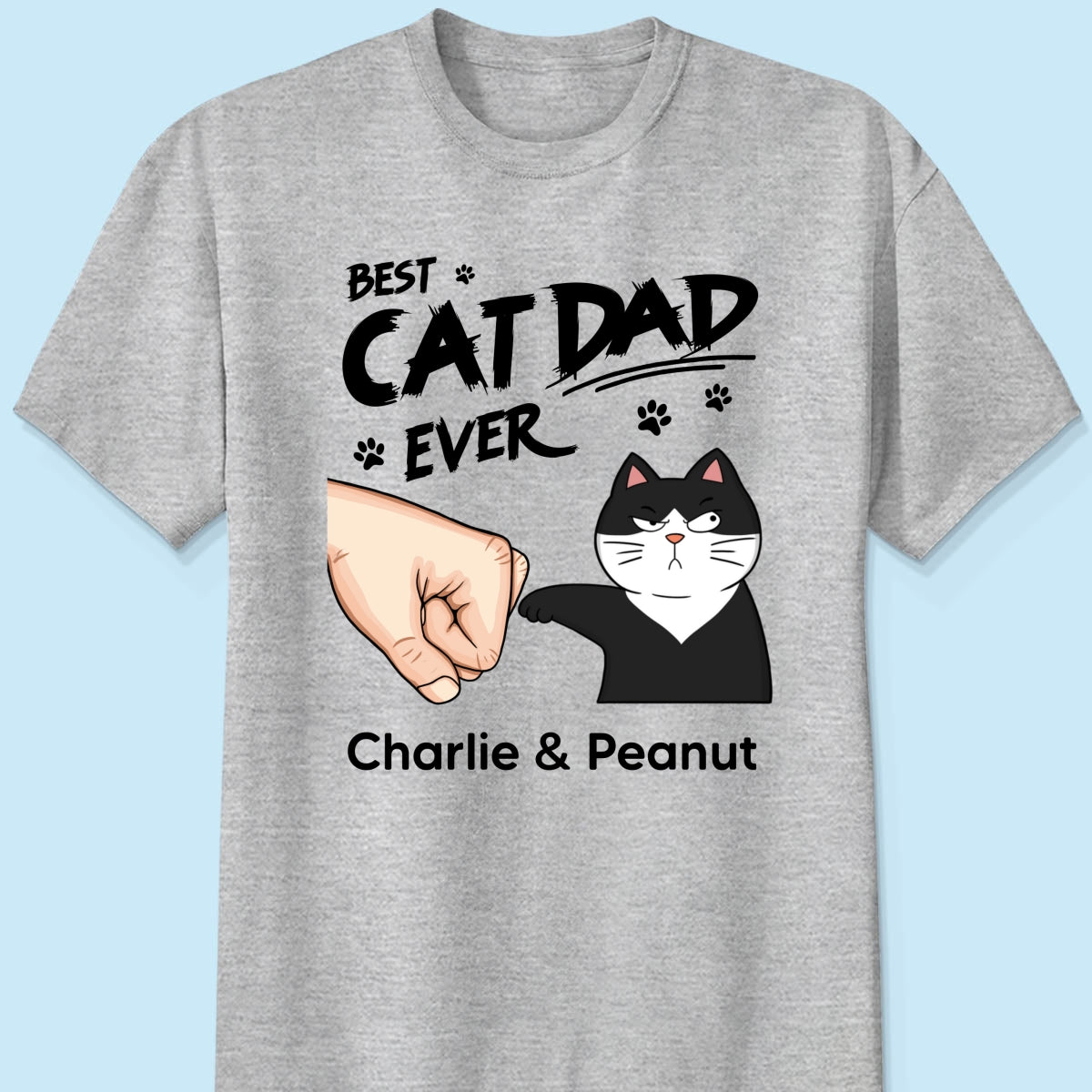 Certified Best Cat Dad Personalized Shirt, Funny Father's Day Gift For Cat Dad, Husband, Boyfriend