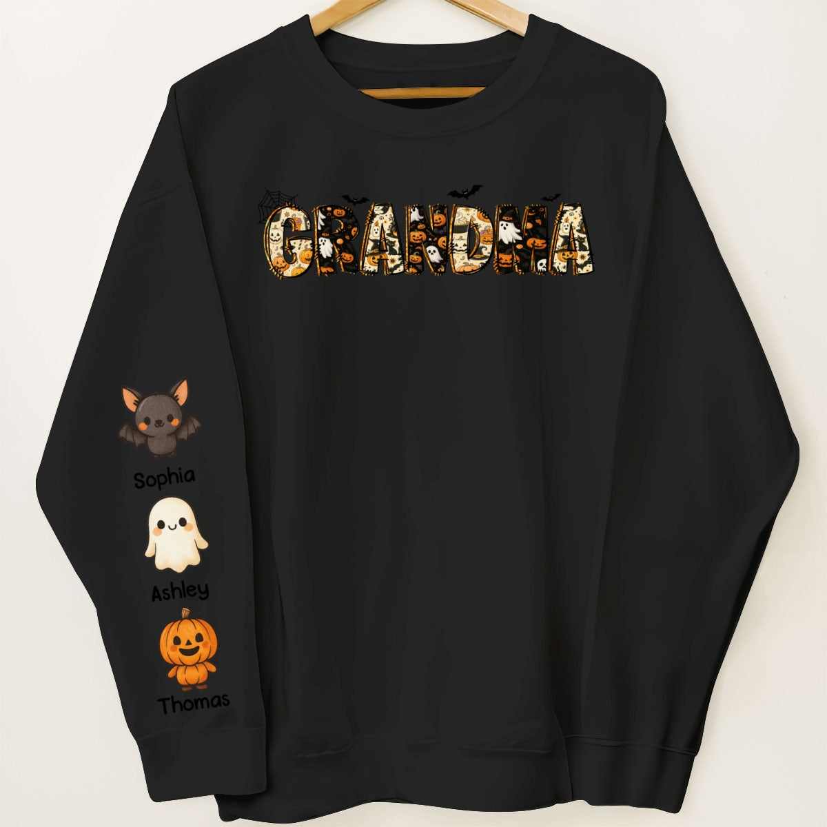 Personalized Halloween Mama Grandma Sweatshirt, Spooky Gift for Mom Grandma