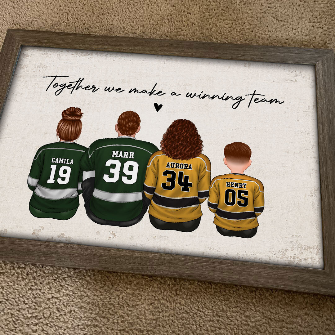 Hockey Team Personalized Poster, Gift For Family
