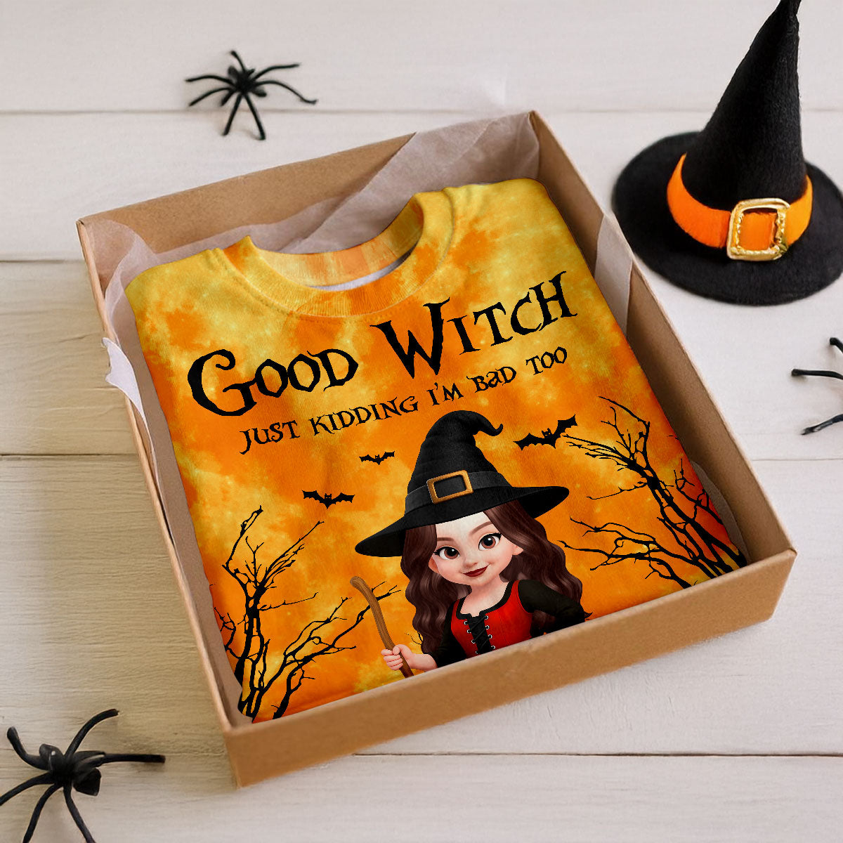 Halloween Witch Besties Good Witch Bad Witch Matching Personalized 3D Shirt