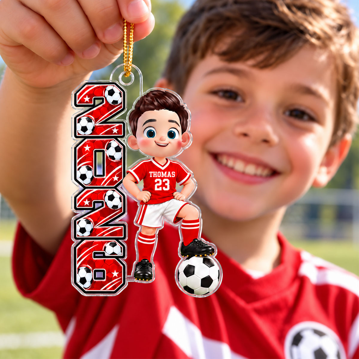 2026 Soccer Star Boy Girl - Personalized Acrylic Ornament - Christmas Gift For Soccer Players, Grandkids