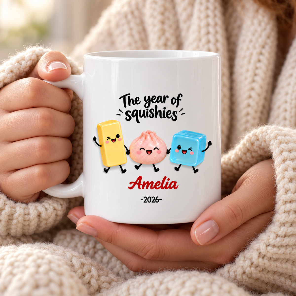 The Year Of Squishies 2D Flat - Personalized Mug - Christmas Gift