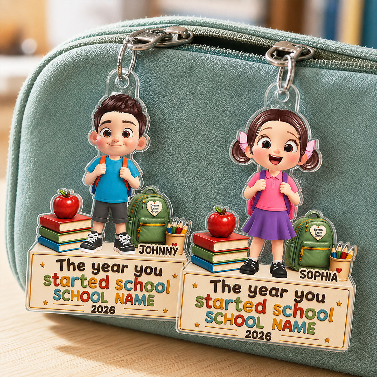 The Year You Started School - Personalized Acrylic Ornament - First Day of School Keepsake, School Starter Gift For Little Boy, Girl