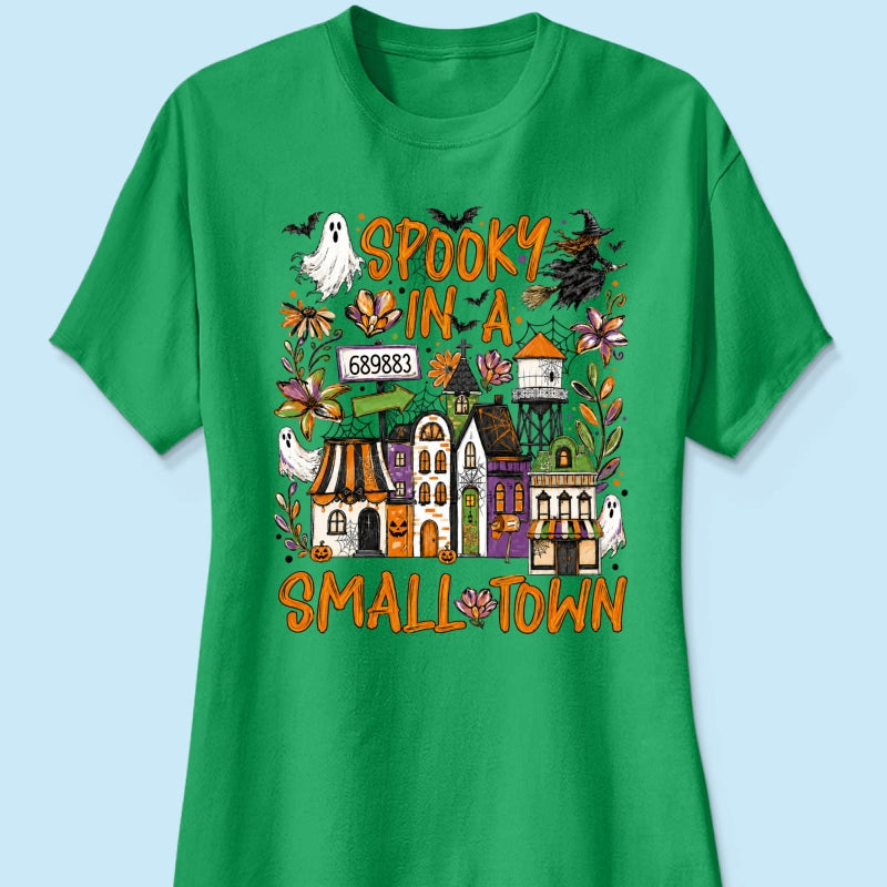 Custom Zip Code Halloween Town - Personalized Shirt - Trendy Fall Halloween Tee