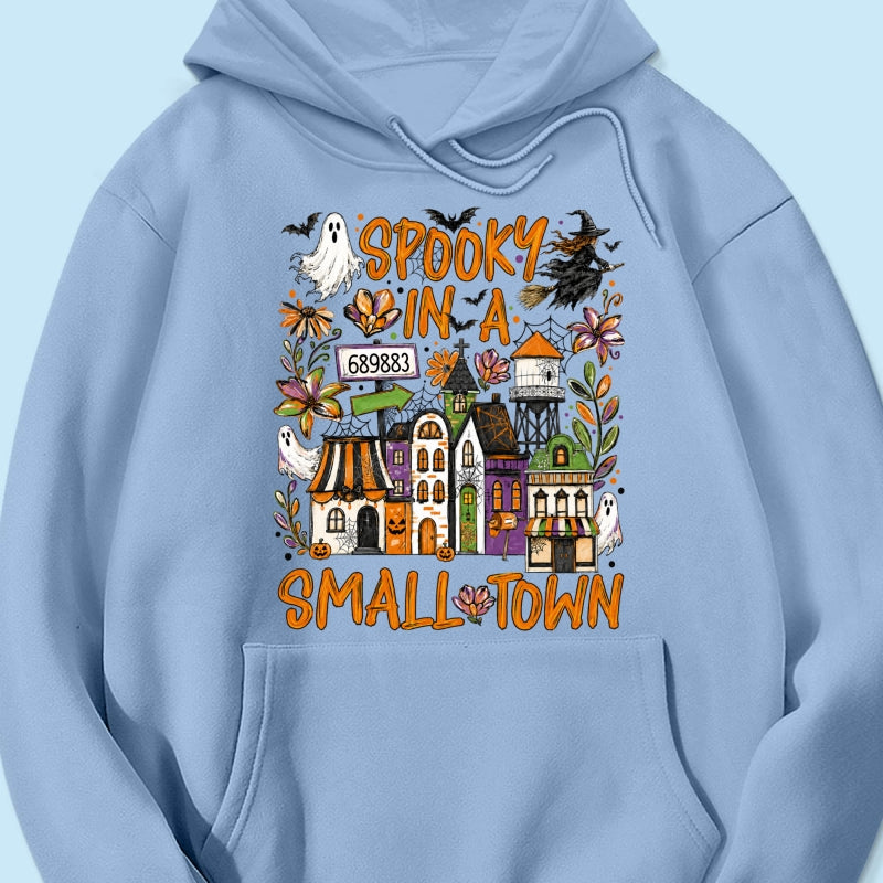 Custom Zip Code Halloween Town - Personalized Shirt - Trendy Fall Halloween Tee