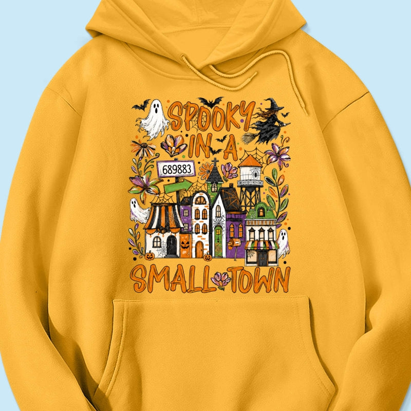 Custom Zip Code Halloween Town - Personalized Shirt - Trendy Fall Halloween Tee