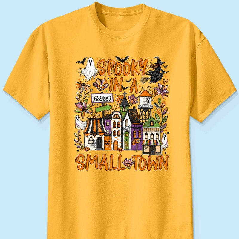 Custom Zip Code Halloween Town - Personalized Shirt - Trendy Fall Halloween Tee