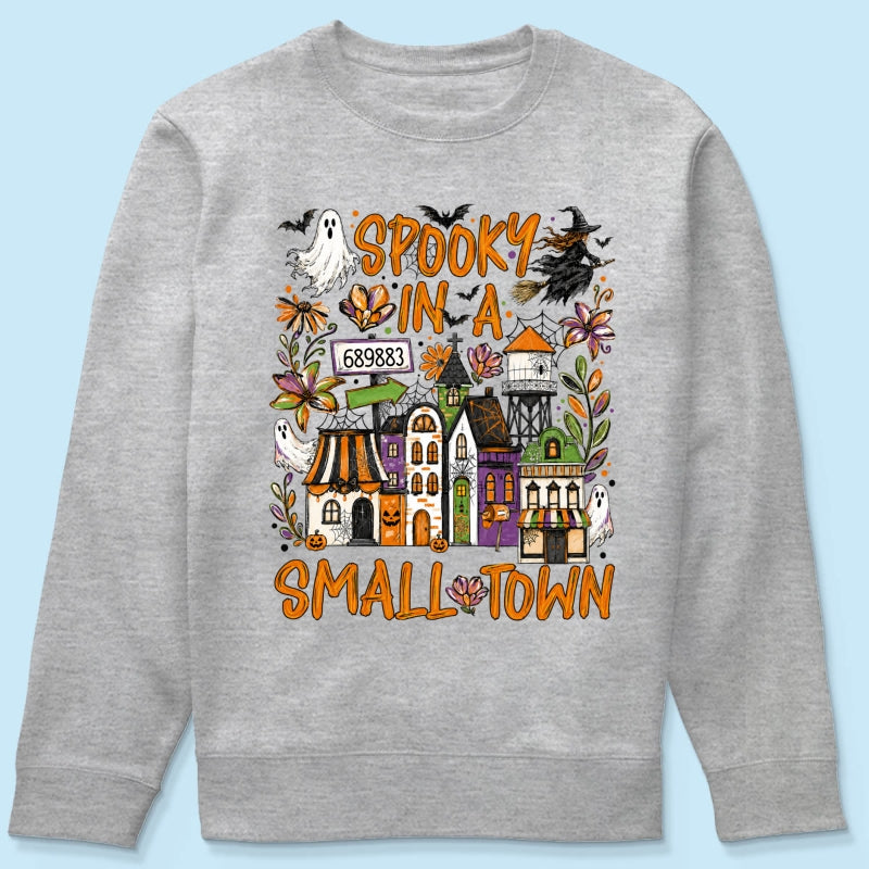 Custom Zip Code Halloween Town - Personalized Shirt - Trendy Fall Halloween Tee