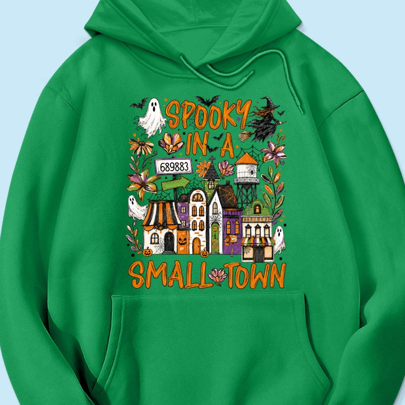 Custom Zip Code Halloween Town - Personalized Shirt - Trendy Fall Halloween Tee