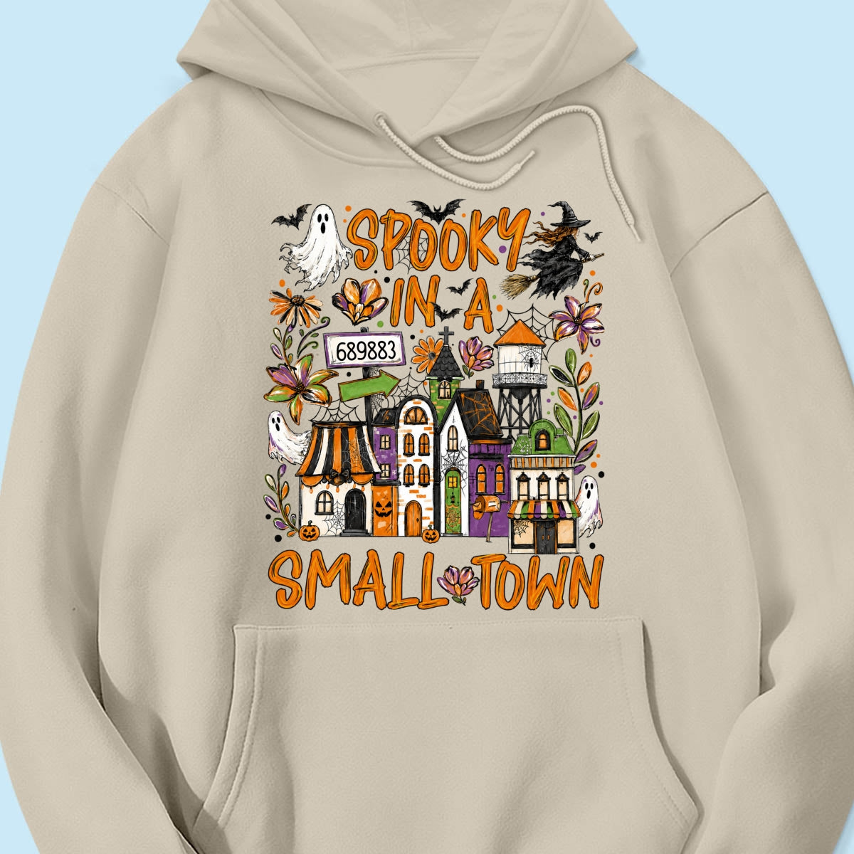Custom Zip Code Halloween Town - Personalized Shirt - Trendy Fall Halloween Tee