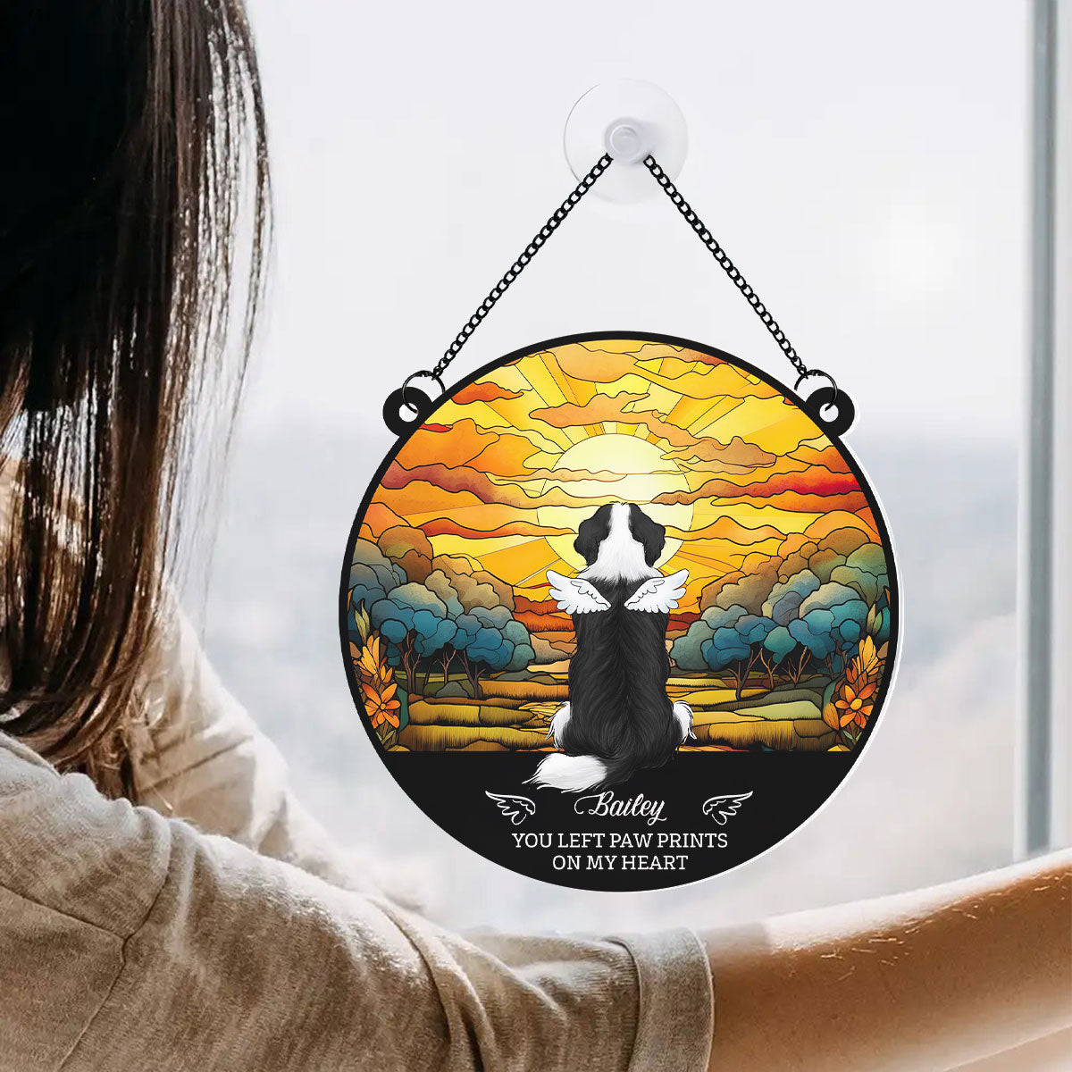 Loss Of Dogs Sympathy Gift Personalized Dog Memorial Suncatcher