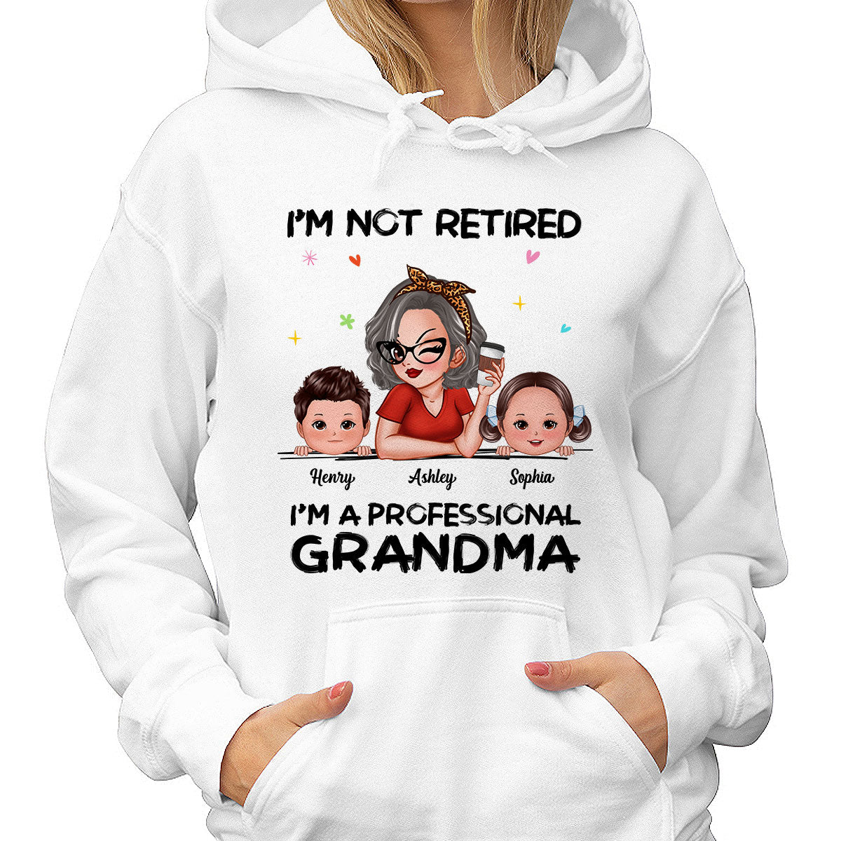 I‘m Not Retired I’m A Professional Grandma Gift For Grandma Retirement Gift Personalized Shirt