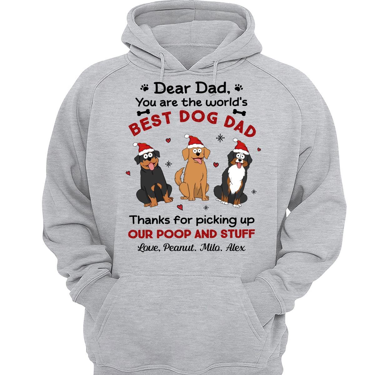 Thank You World‘s Best Dog Dad Funny Dog Cartoon Personalized Shirt