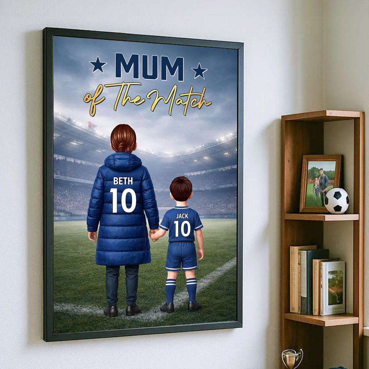 Mum Of The Match Football - Personalised Poster - Gift For Mum