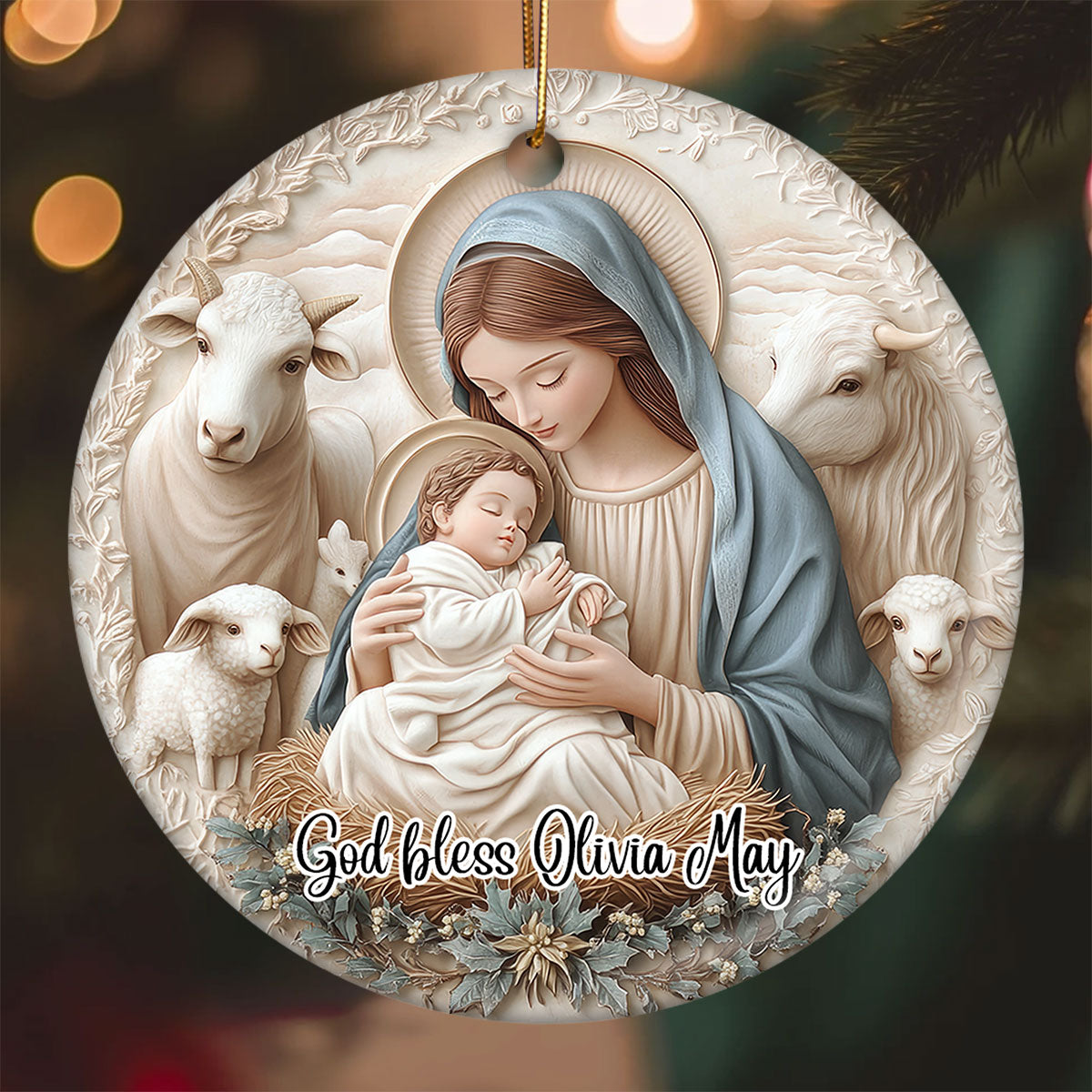 3D Nativity Scene "Birth Of Christ" Christmas Ornament