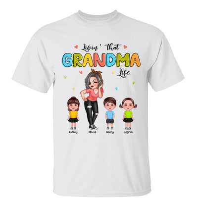 Colorful Livin‘ That Grandma Life Gift For Grandma Personalized Shirt