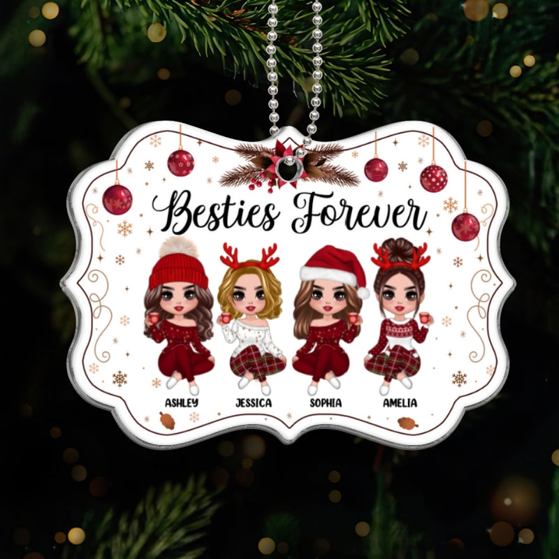 Happy Besties Forever Personalized Acrylic Ornament