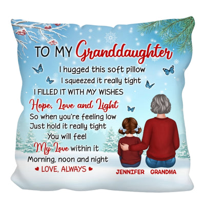 Christmas Grandma To My Granddaughter Grandson Personalized Pillow (Insert Included)