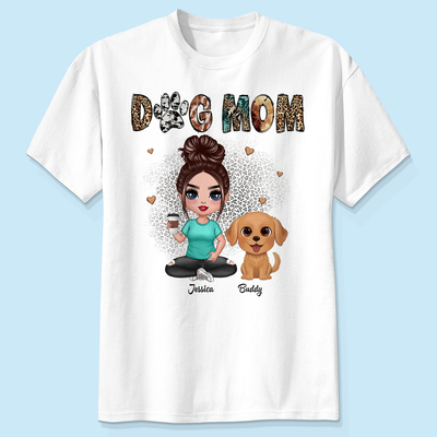 Animal Patterns Dog Mom Watercolor Cute Dogs Personalized Shirt