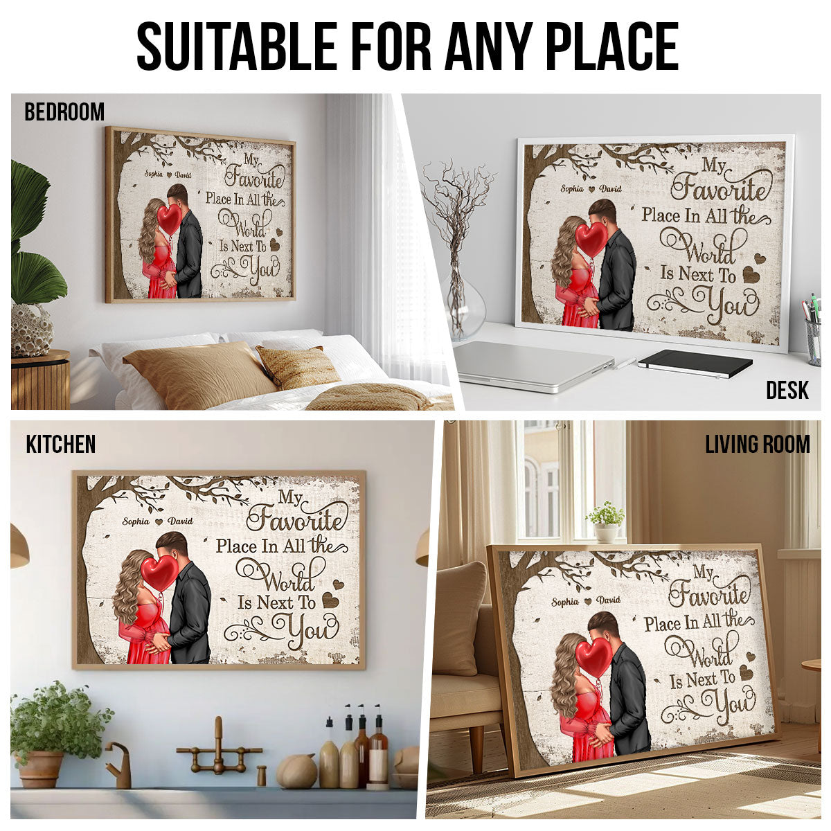Favorite Place In The World Pregnancy Couple Personalized Poster, Gift For Him, For Her