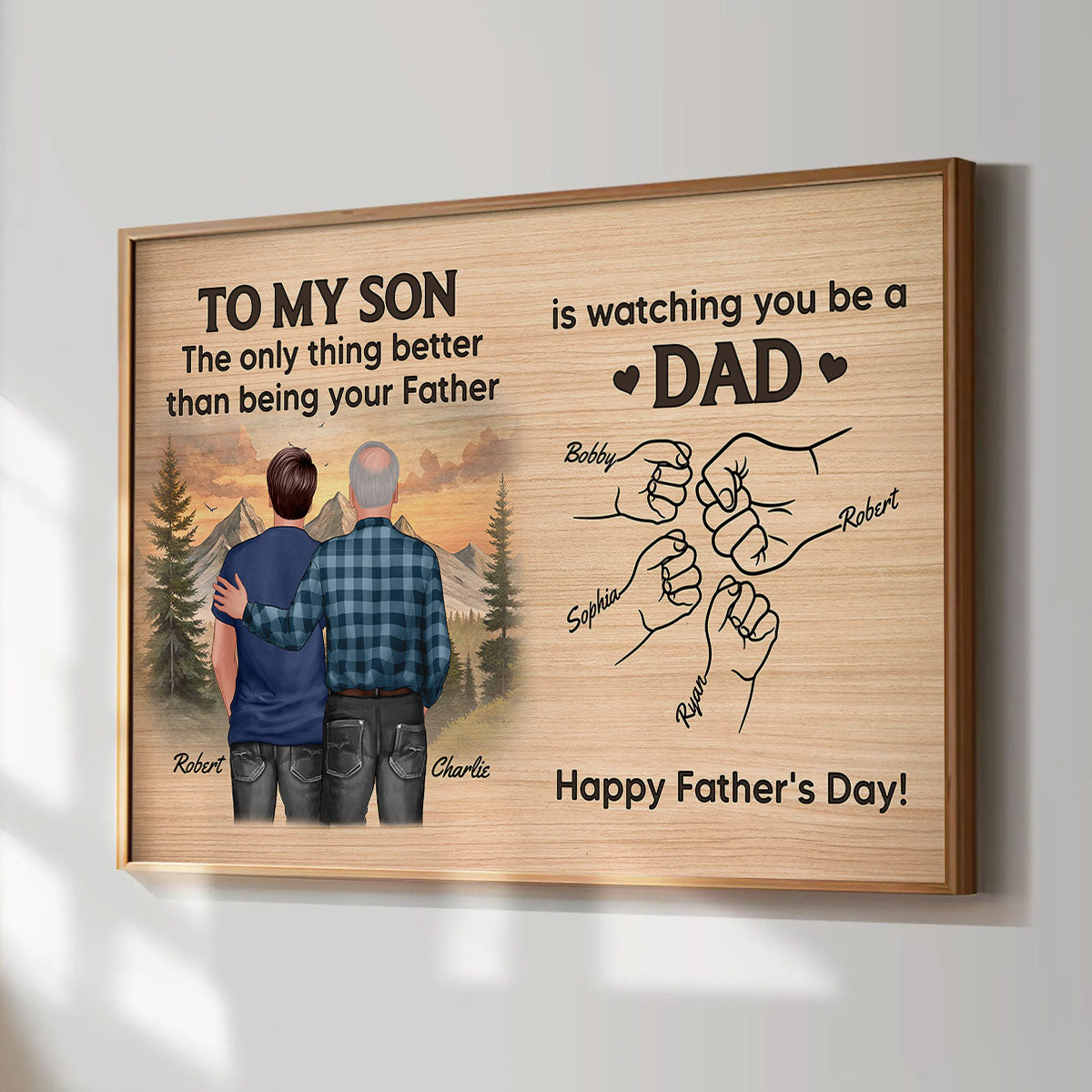 From Dad To Son Watching You Be A Dad Personalized Poster, Gift For Son
