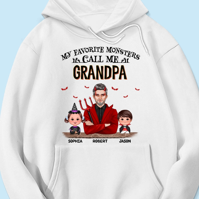 Halloween Favorite Monsters Call Me Dad Grandpa Personalized Shirt