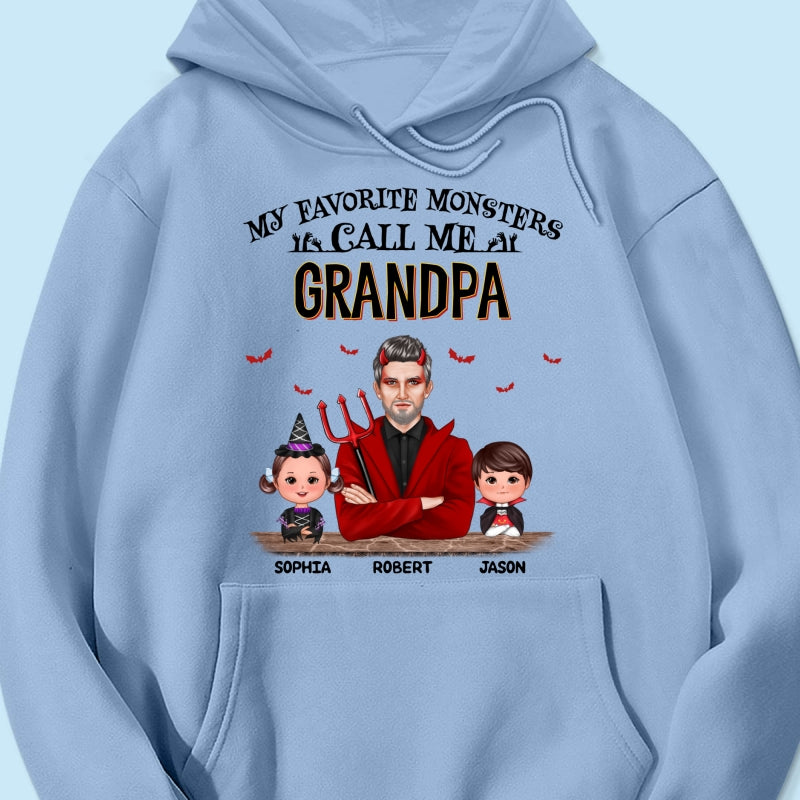 Halloween Favorite Monsters Call Me Dad Grandpa Personalized Shirt