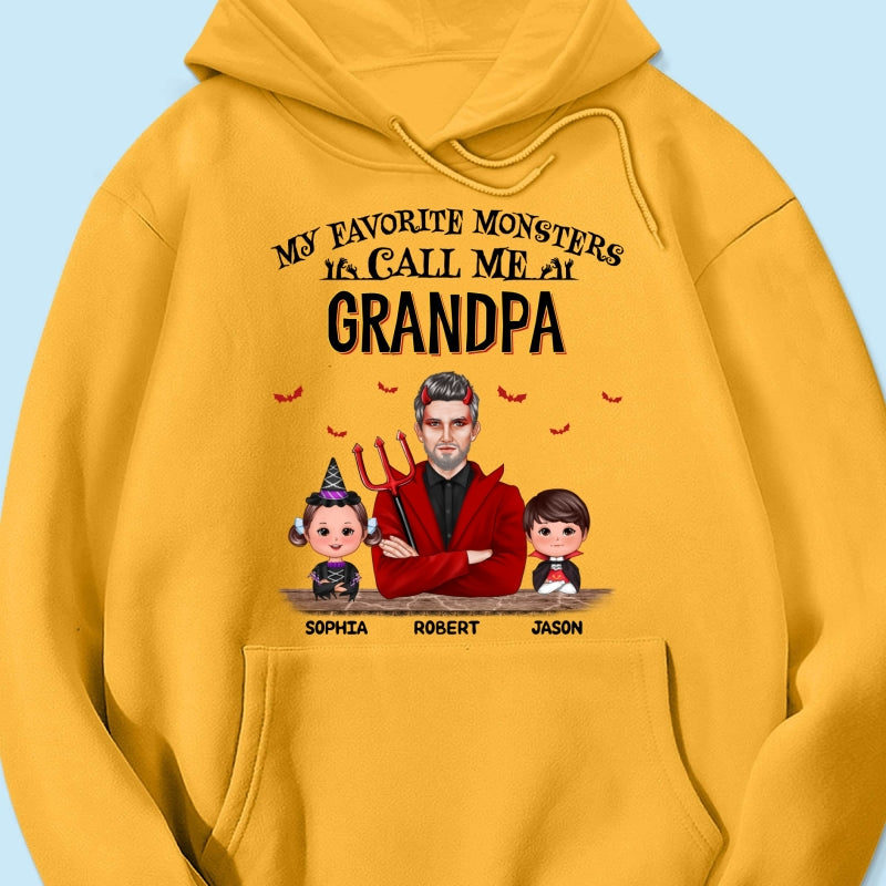 Halloween Favorite Monsters Call Me Dad Grandpa Personalized Shirt