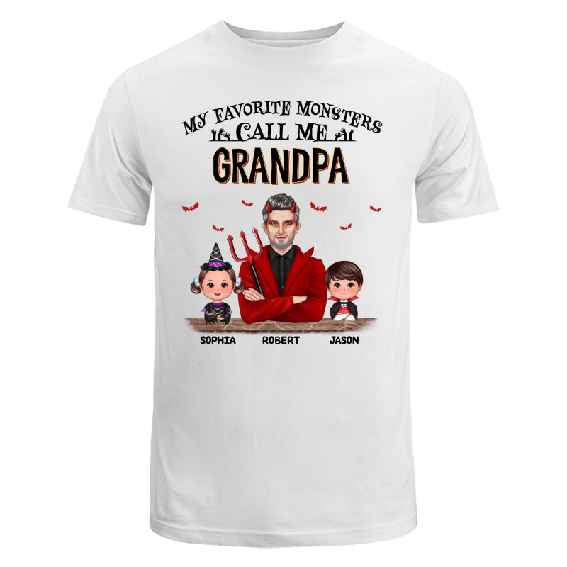 Halloween Favorite Monsters Call Me Dad Grandpa Personalized Shirt